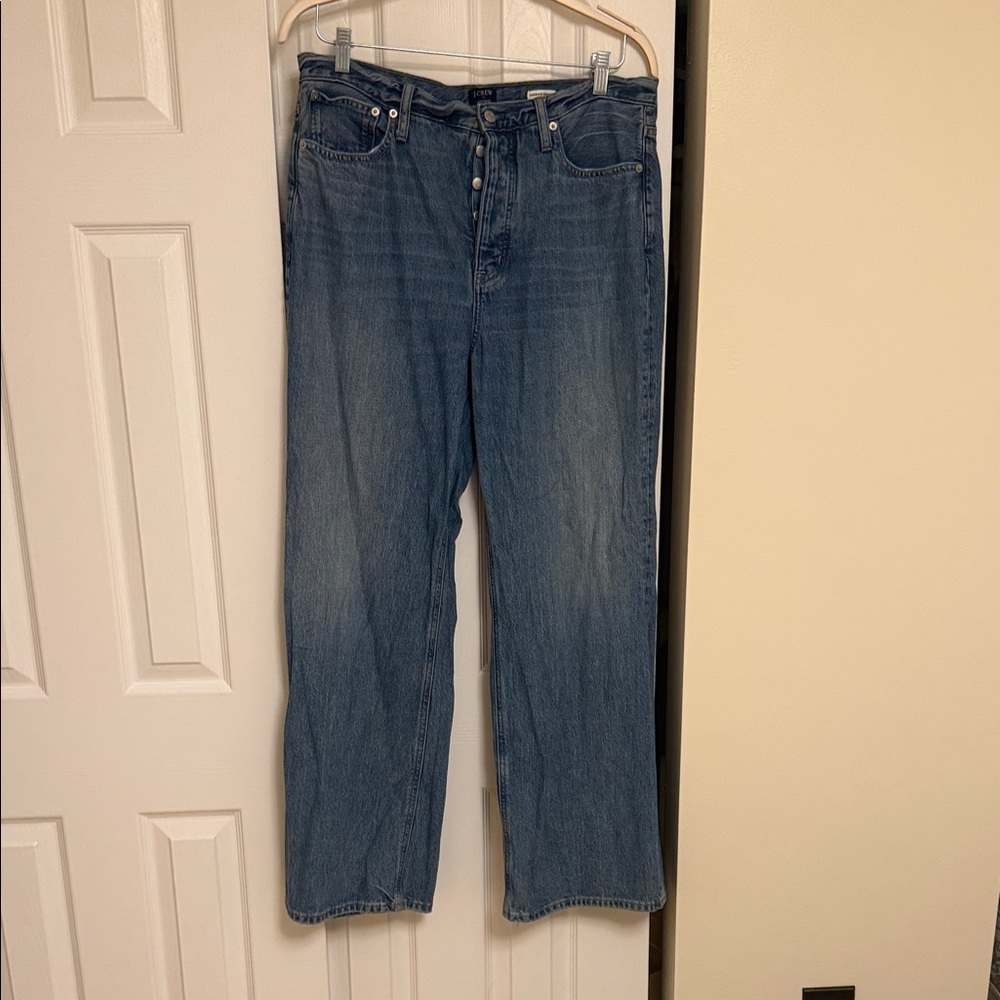 J. Crew Vintage Wide-Leg Blue Jeans